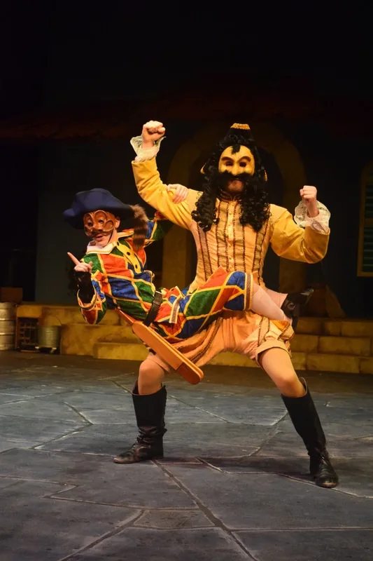 Linds Esch in Commedia dell’Arte as Arlecchino
